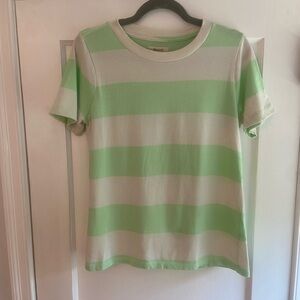 Madewell 🤍 Green Rugby Stripe T Shirt